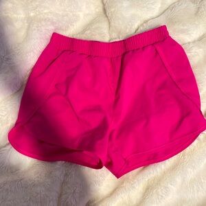 Pink rip off lulu shorts